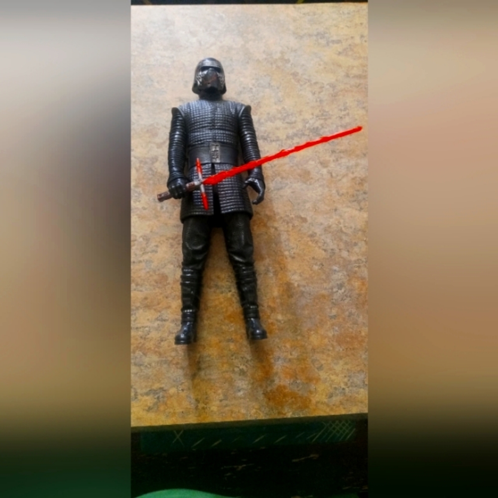 Black Kylo Ren Style Decorative Figurine with Red Lightsaber 2015